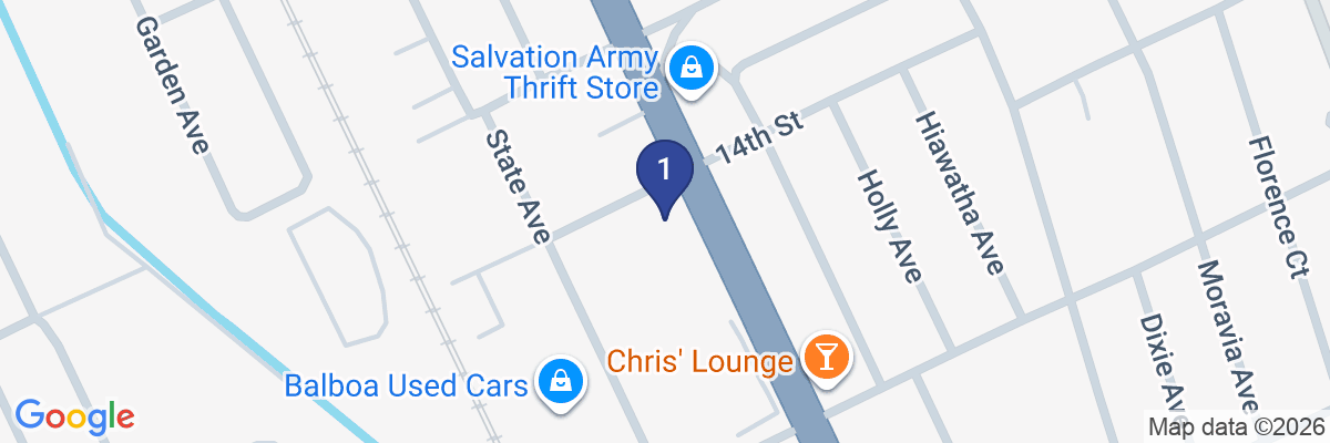 Map showing facility locations