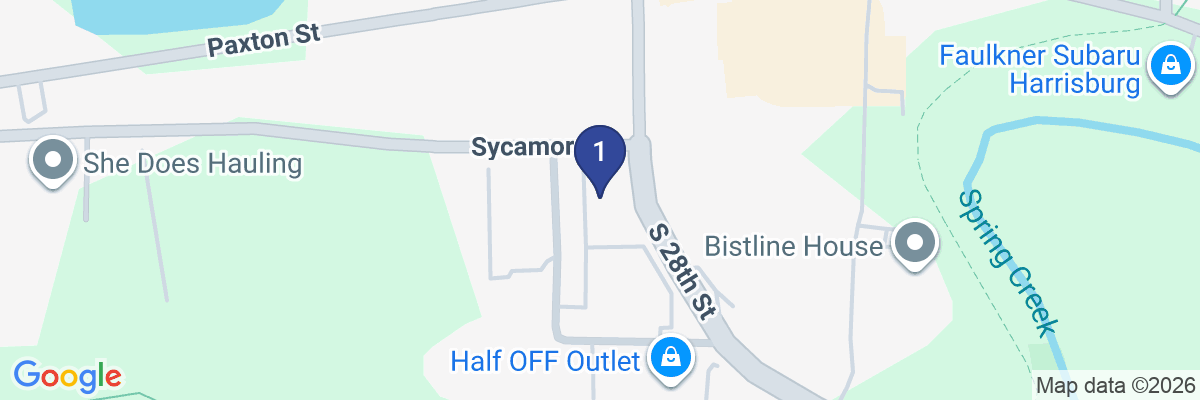 Map showing facility locations
