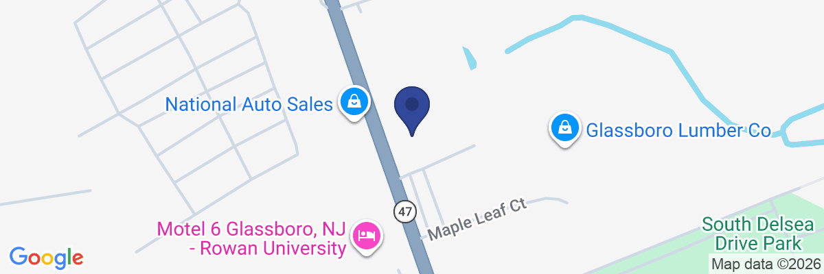 Map showing facility locations