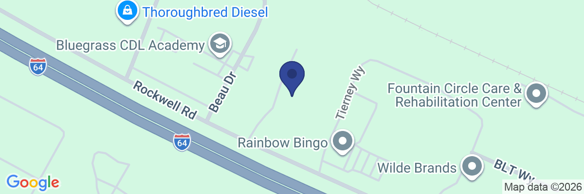Map showing facility locations