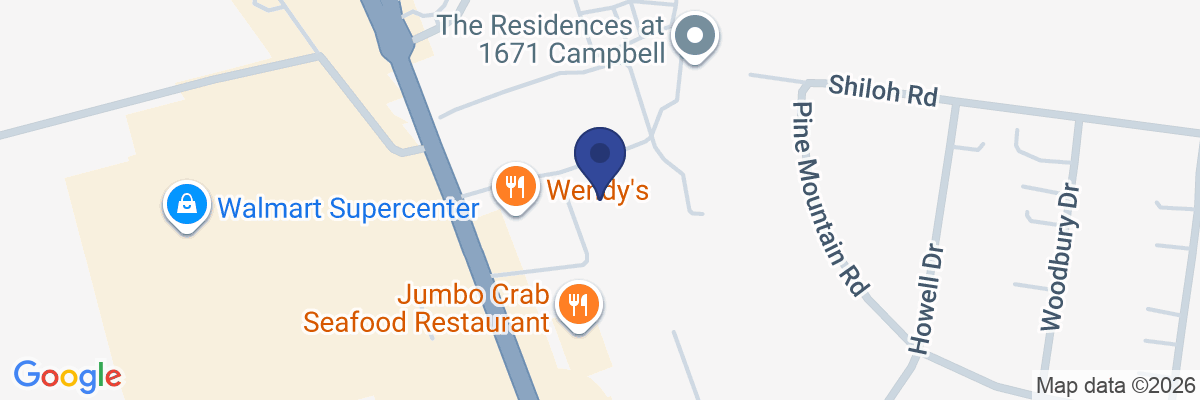 Map showing facility locations
