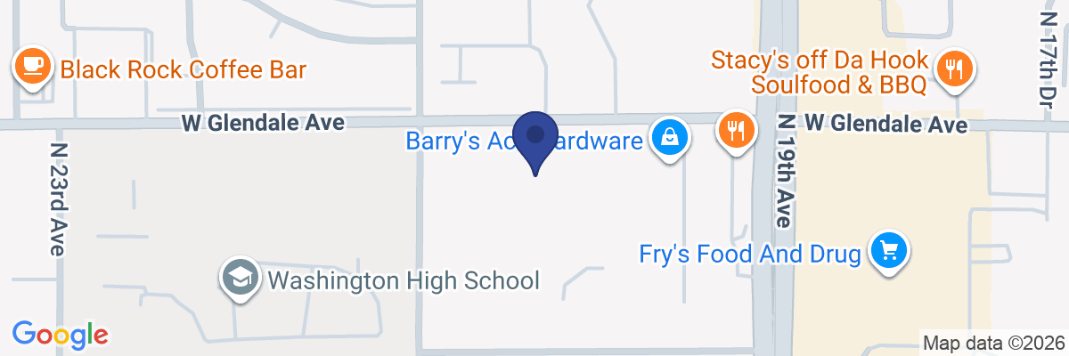 Map showing facility locations