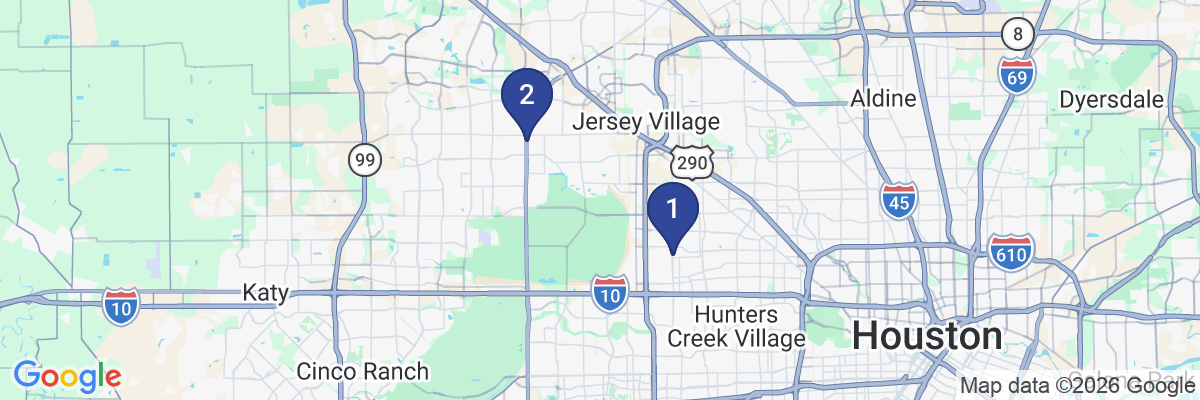 Map showing facility locations