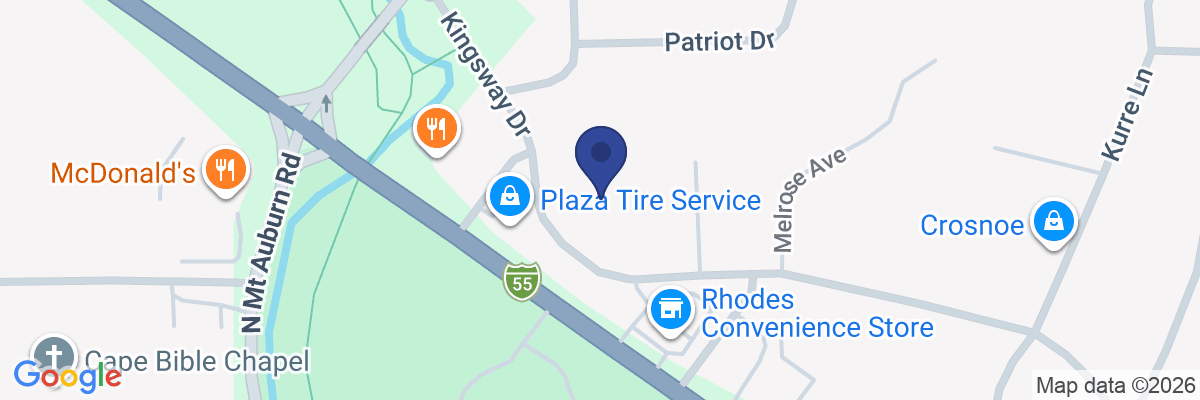 Map showing facility locations