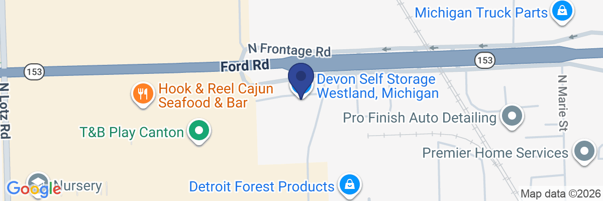 Map showing facility locations