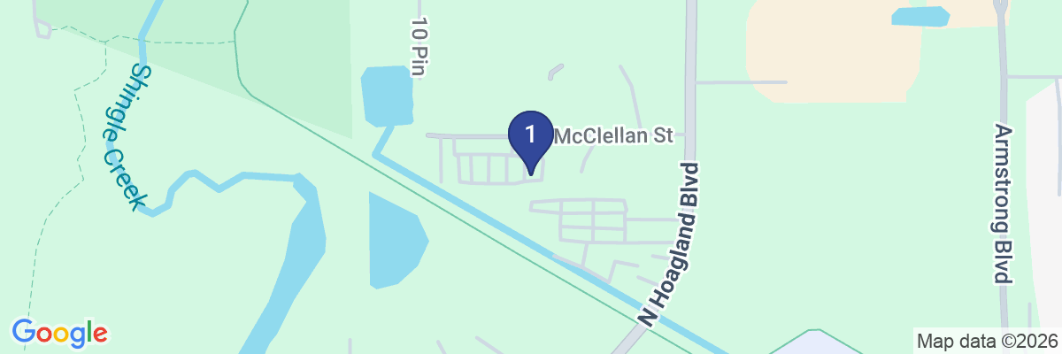 Map showing facility locations