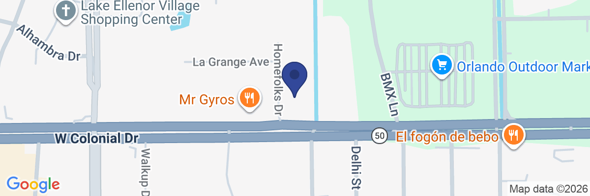 Map showing facility locations