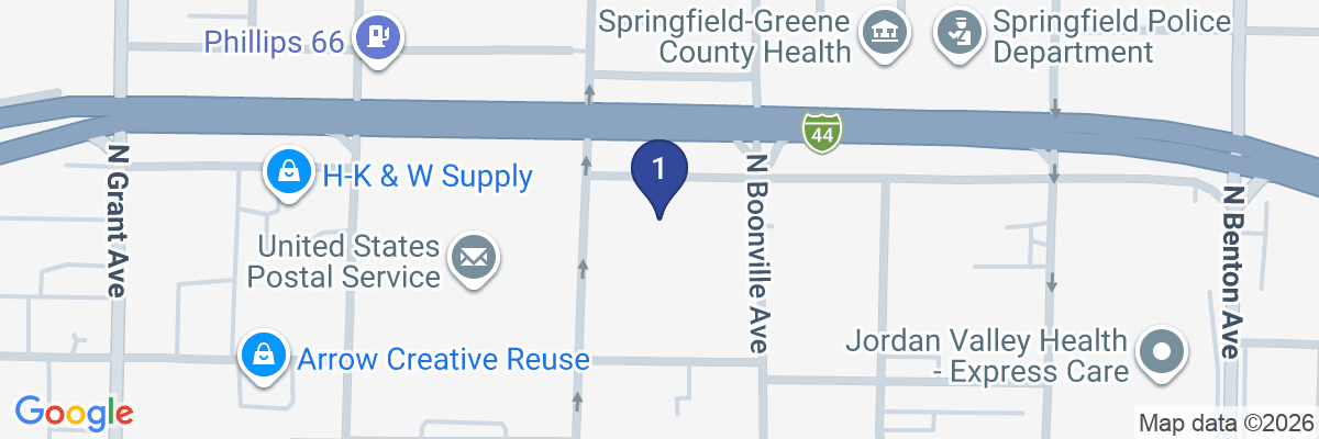 Map showing facility locations