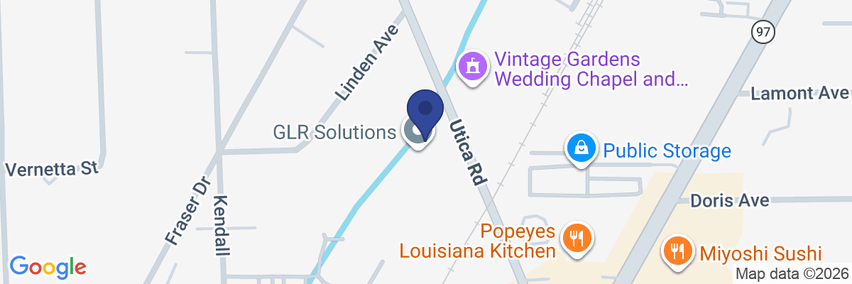 Map showing facility locations