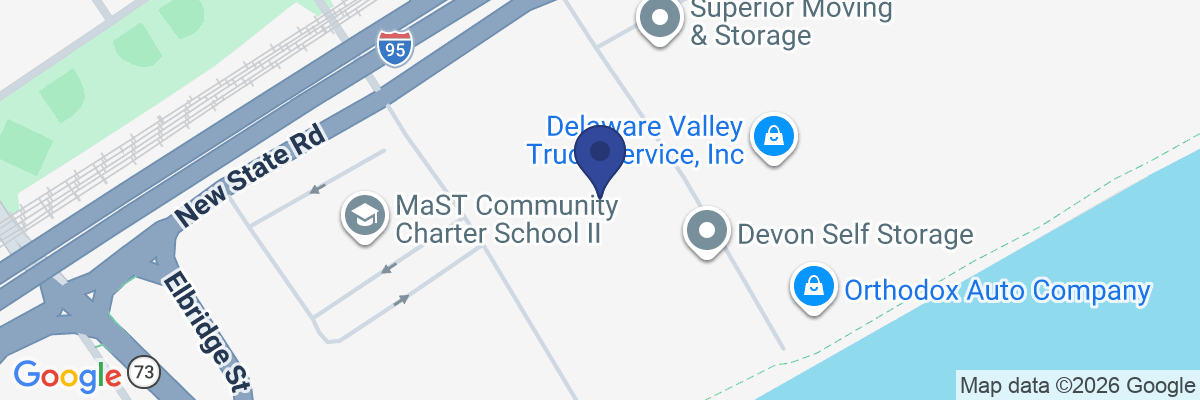 Map showing facility locations