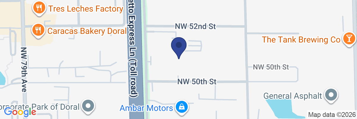 Map showing facility locations
