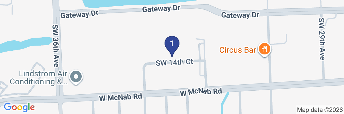 Map showing facility locations