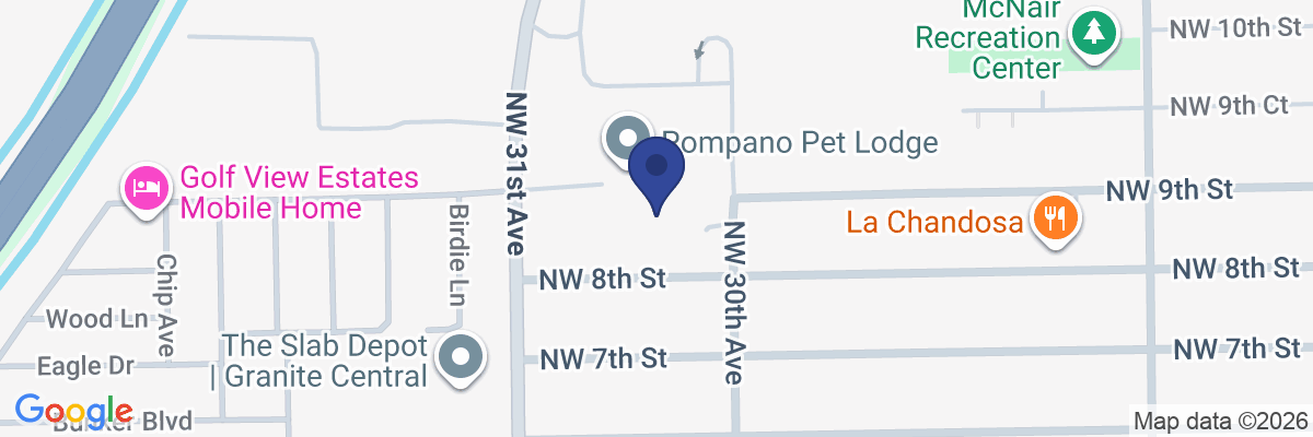Map showing facility locations