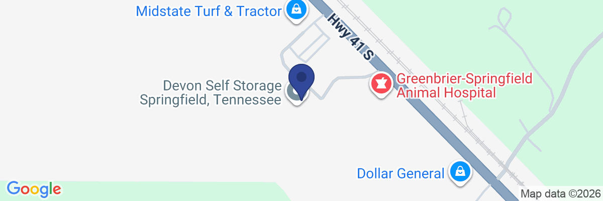 Map showing facility locations