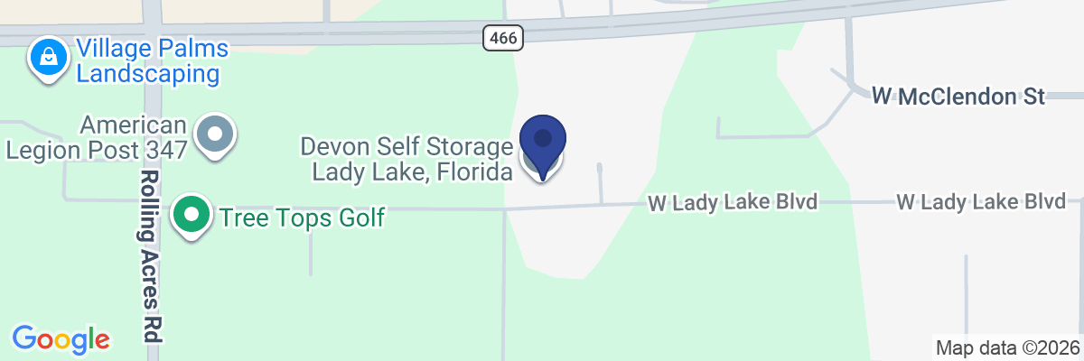 Map showing facility locations