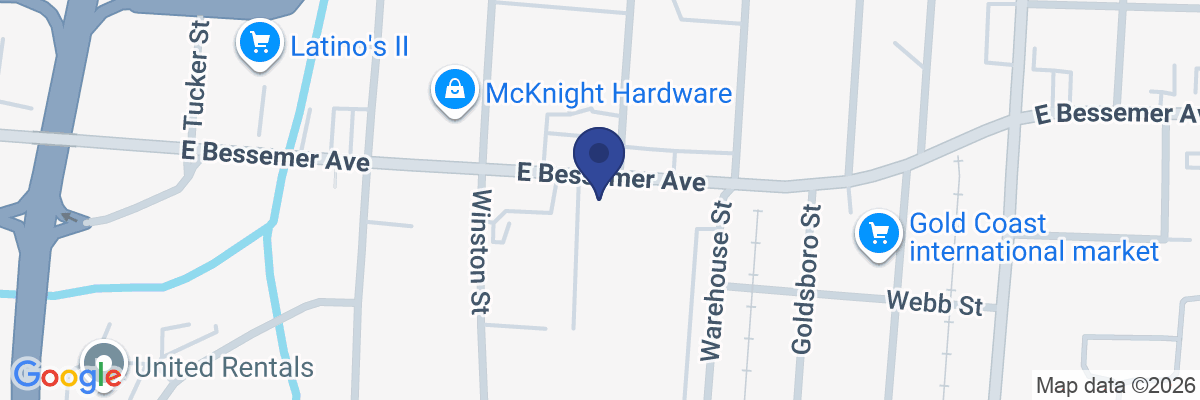 Map showing facility locations
