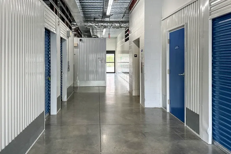 Devon Self Storage - Harrisburg clean hallway of storage units