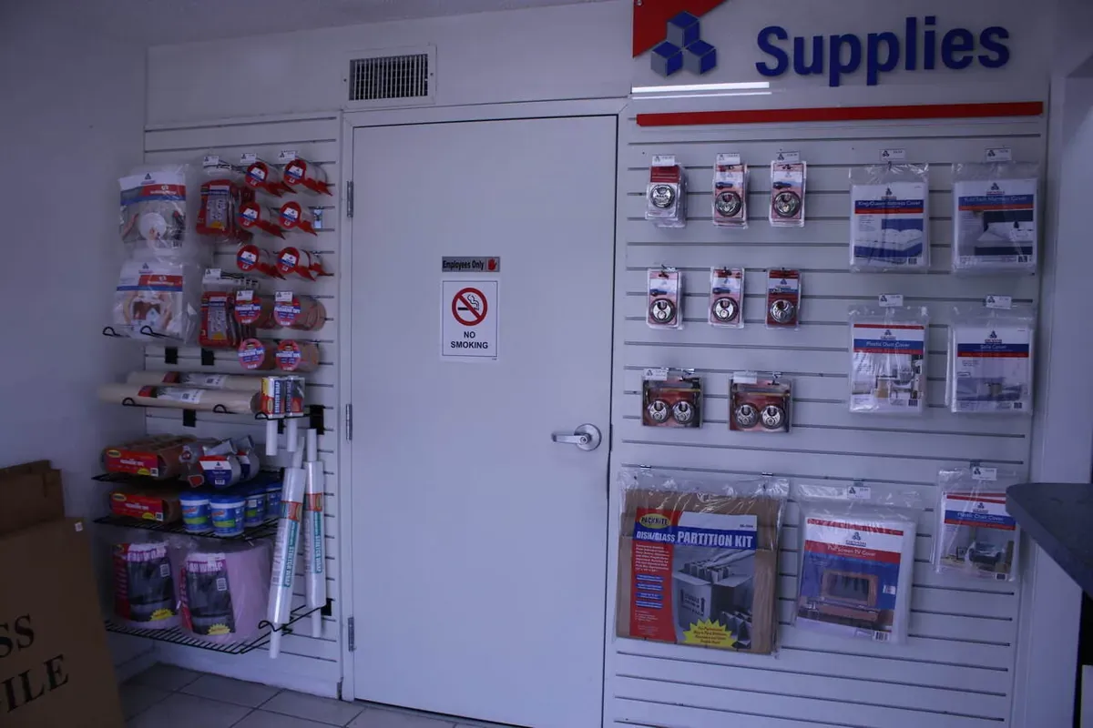 Packing supplies at Devon Self Storage in NW Tampa.