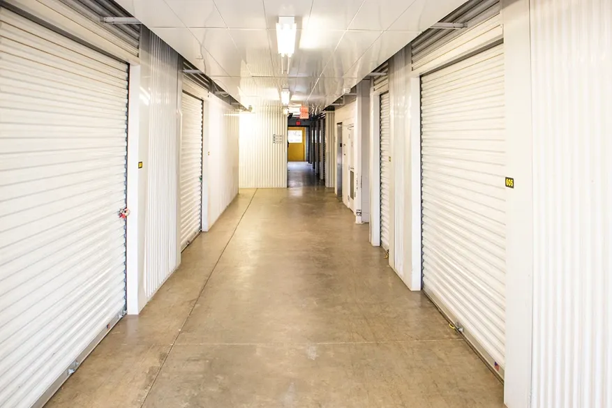 Hallway to indoor storage units Devon Self Storage - Ridgeland