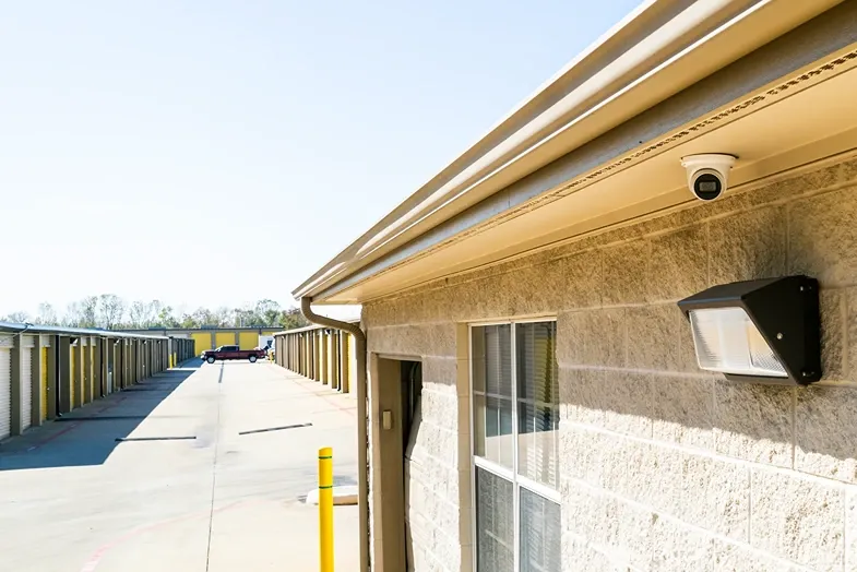 Security camera at storage facility in Pasadena, Texas