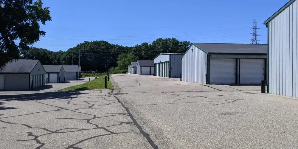 Exterior units at Devon Self Storage in Wyoming, Michigan