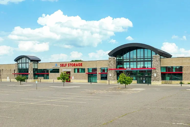 Exterior view of Devon Self Storage facility Eau Claire