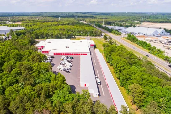 Devon Self Storage- Yaphank aerial view of parking storage