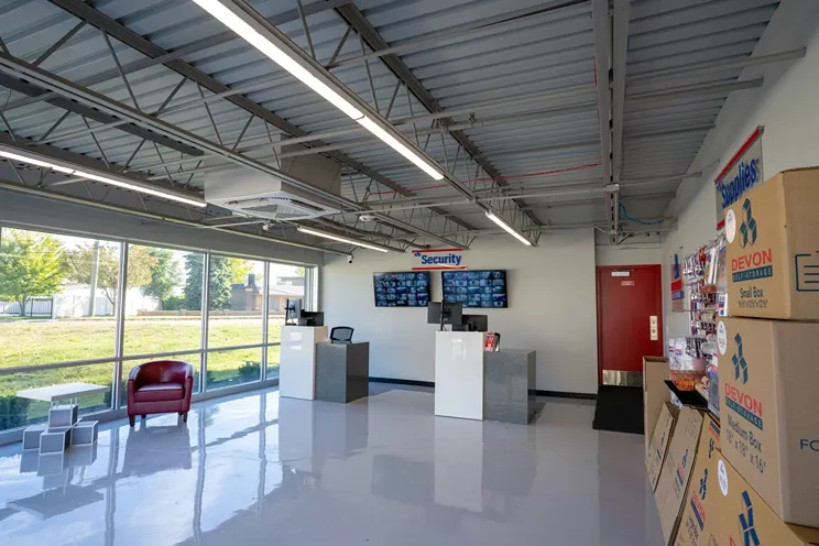 Devon Self Storage Fraser MI check-in office.