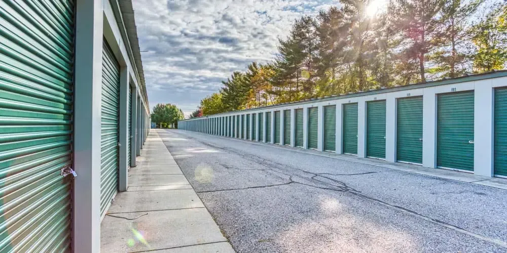 Large driveways through Devon Self Storage in Holland, Michigan