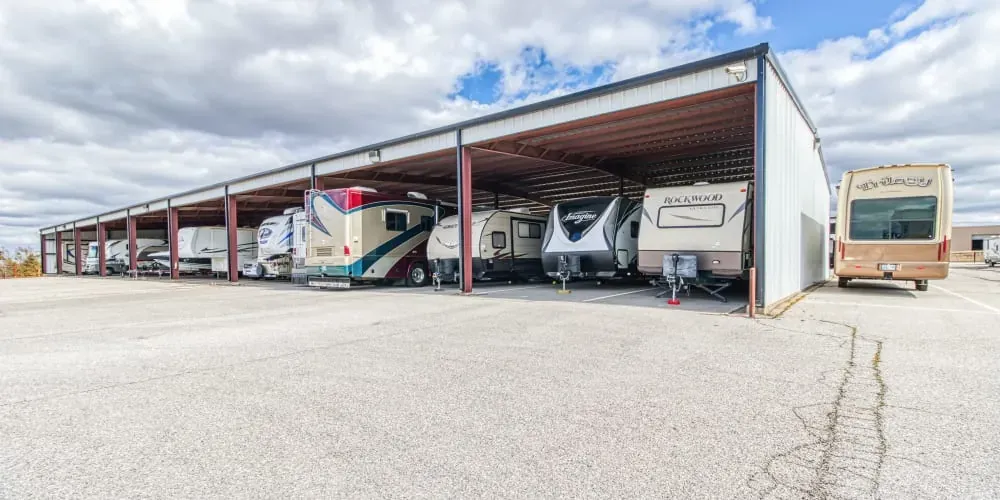 Covered parking at Devon Self Storage in Yukon, Oklahoma