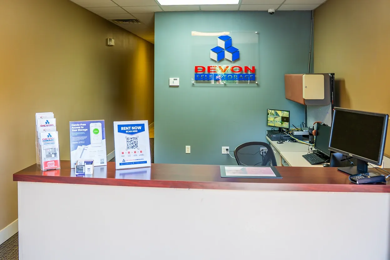 Interior view of Devon Self Storage office in North Holland, MI