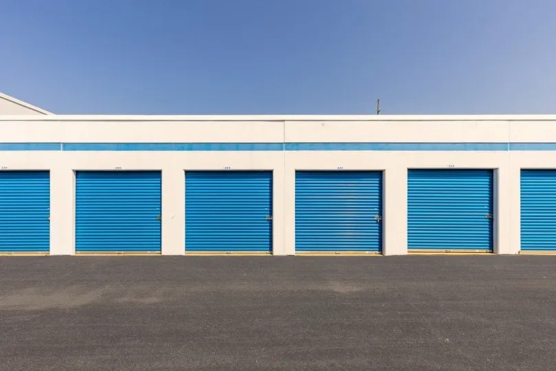Devon - Exterior Units, blue doors, in Troy, IL on 1585 Troy O'Fallon Rd