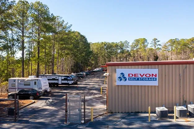 Exterior image of Devon Self Storage parking, Devon Self Storage - 6000 Garners