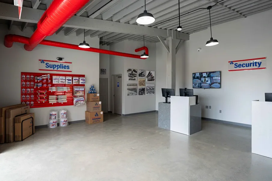 Devon Self Storage Unruh, PA office area with storage supplies