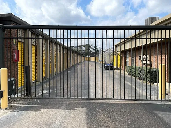 secure, gated entrance to Jackson, Mississippi Storage Uni