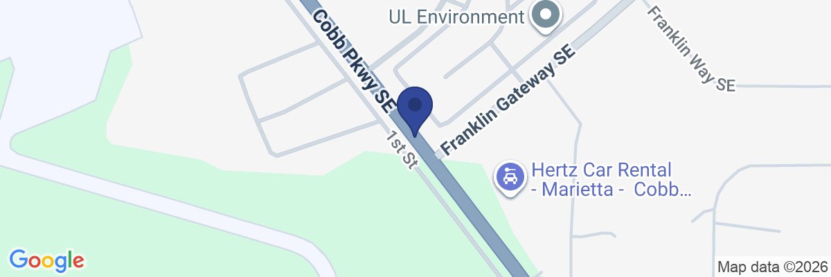 Map showing facility locations